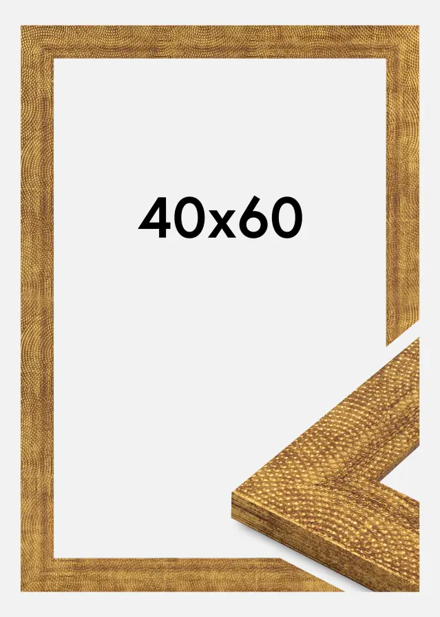 Jämtlands Ramfabrik Frame Linea Acrylic Glass Gold 40x60 cm