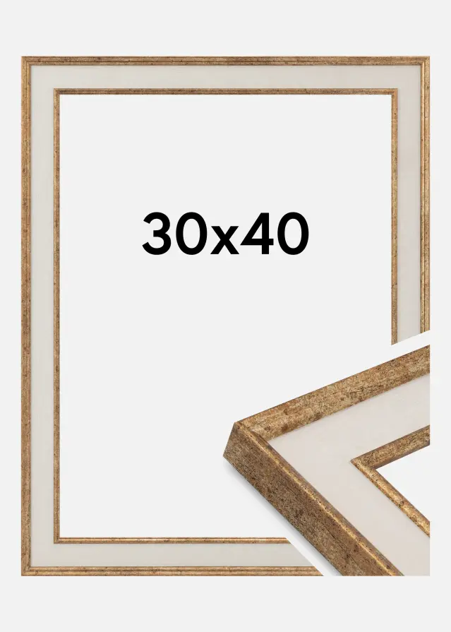 Jämtlands Ramfabrik Frame Dolly Acrylic Glass Gold 30x40 cm