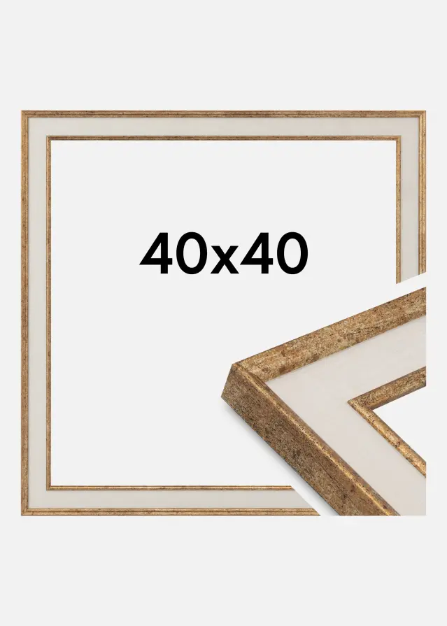 Jämtlands Ramfabrik Frame Dolly Acrylic Glass Gold 40x40 cm