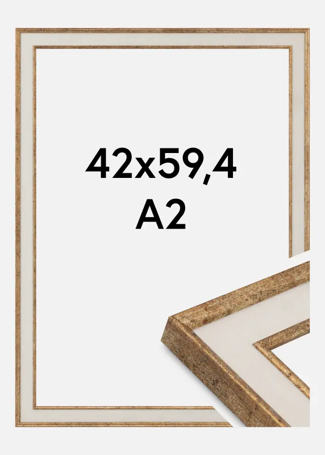 Jämtlands Ramfabrik Frame Dolly Acrylic Glass Gold 42x59.4 cm (A2)