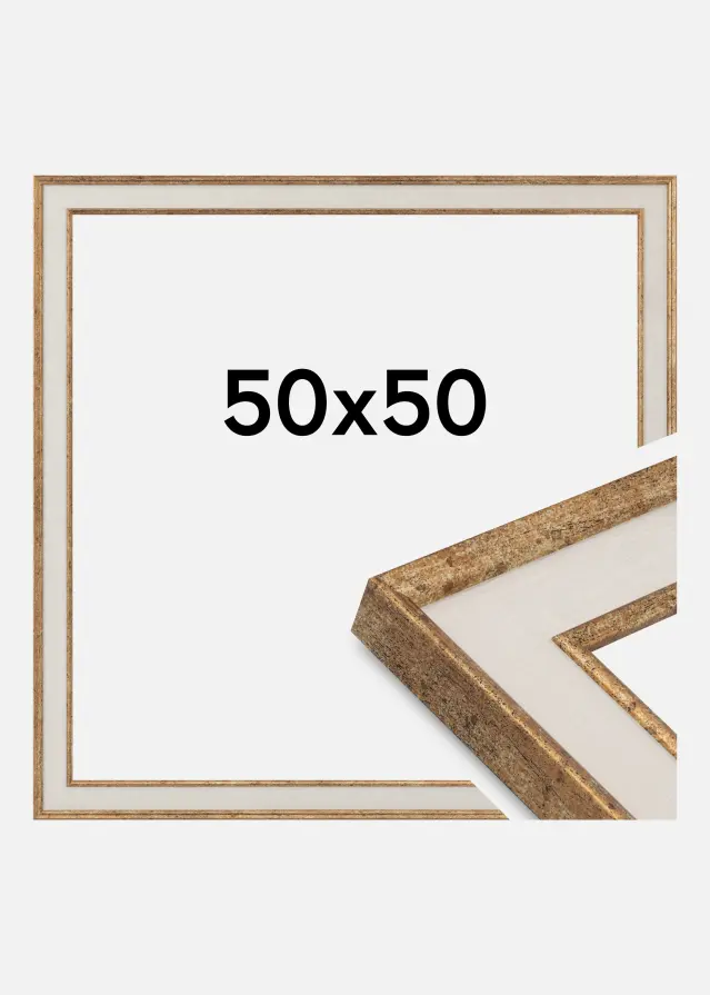 Jämtlands Ramfabrik Frame Dolly Acrylic Glass Gold 50x50 cm