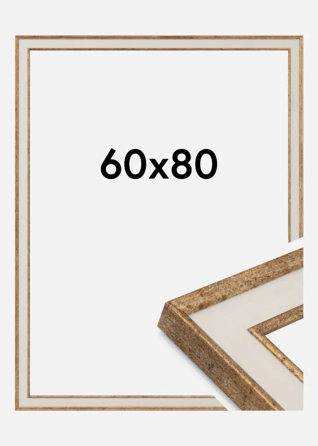 Jämtlands Ramfabrik Frame Dolly Acrylic Glass Gold 60x80 cm