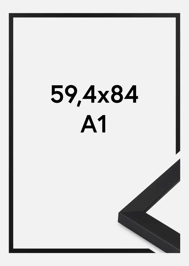 Jämtlands Ramfabrik Frame Oban Acrylic Glass Black 59.4x84 cm (A1)