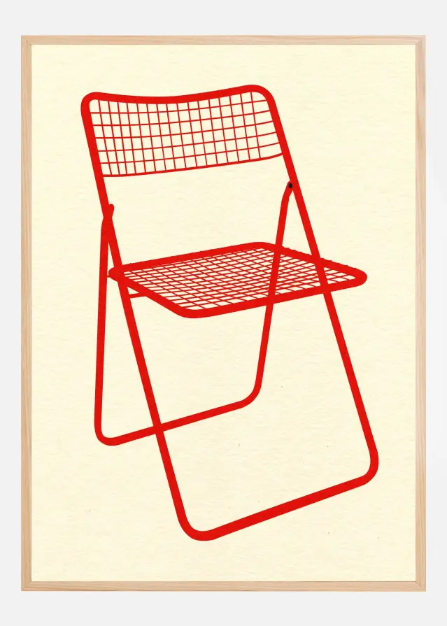 Bildverkstad Ted Net Chair Red Poster