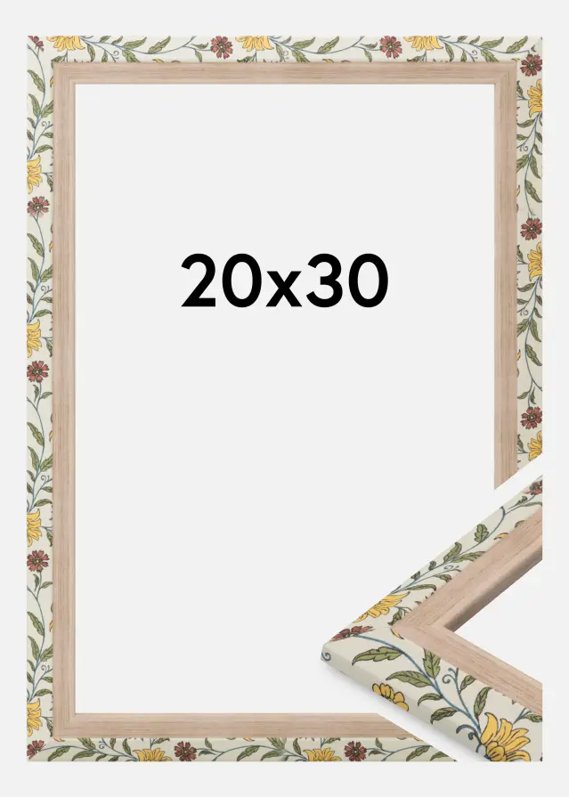Jämtlands Ramfabrik Frame Arco Acrylic Glass Floral Oak 20x30 cm