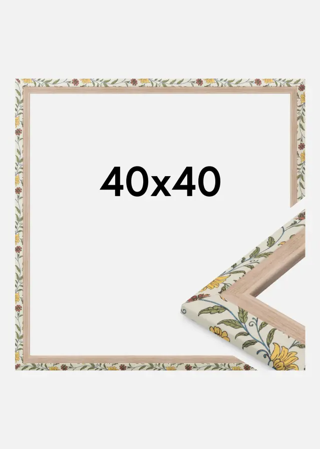 Jämtlands Ramfabrik Frame Arco Acrylic Glass Floral Oak 40x40 cm