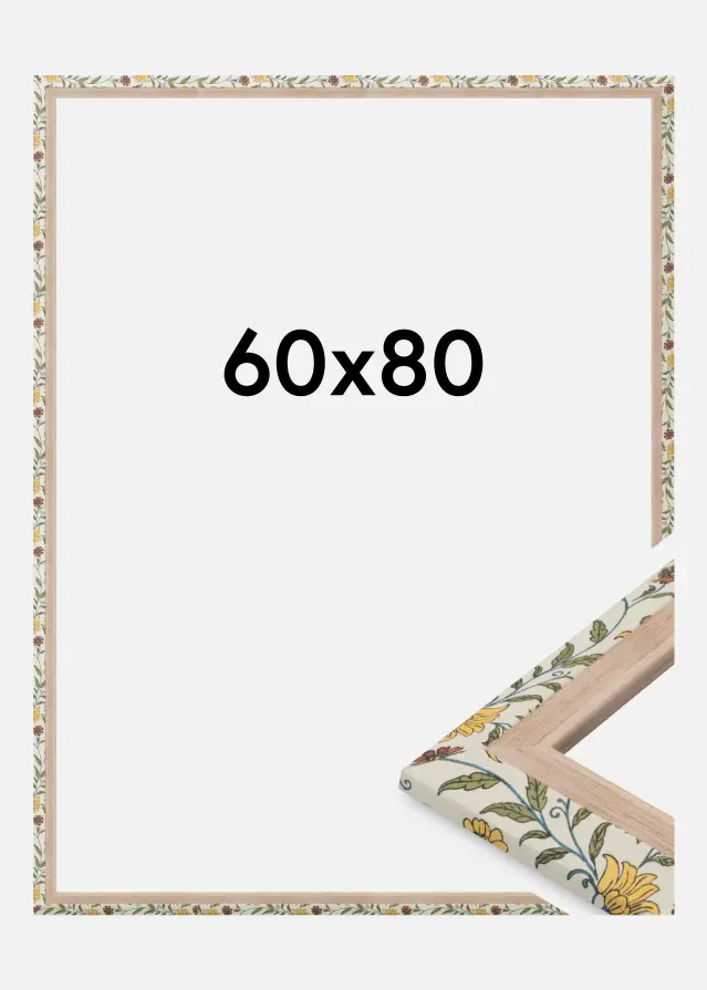 Jämtlands Ramfabrik Frame Arco Acrylic Glass Floral Oak 60x80 cm