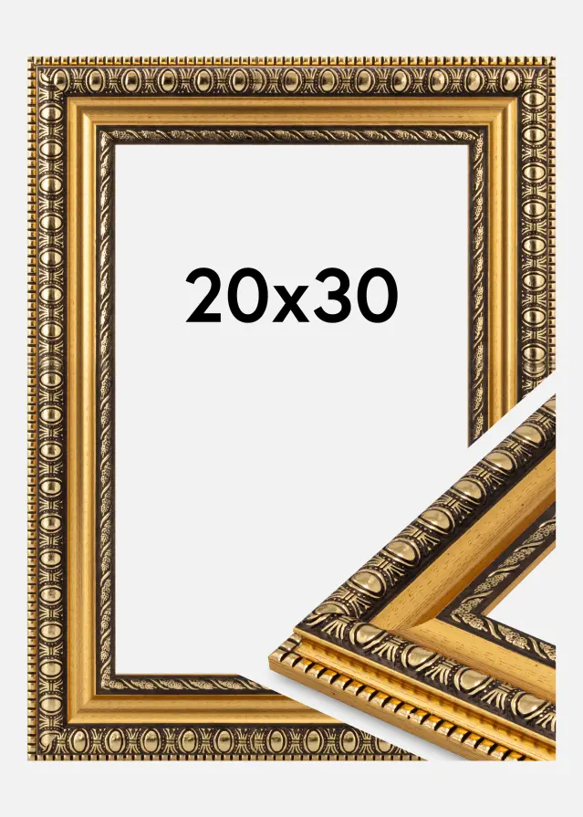 Jämtlands Ramfabrik Frame Ornato Acrylic Glass Gold 20x30 cm
