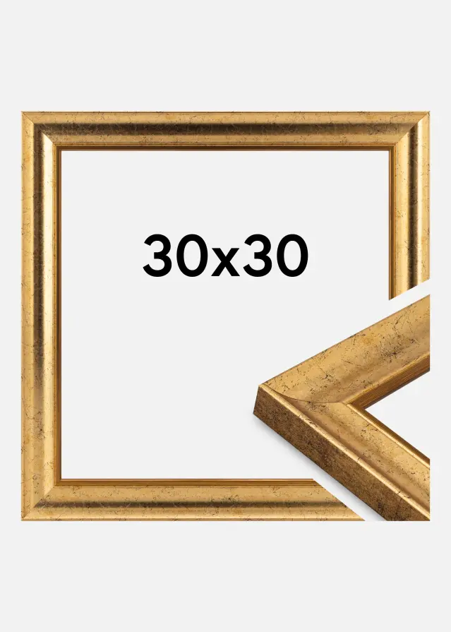 Jämtlands Ramfabrik Frame Conca Acrylic Glass Gold 30x30 cm