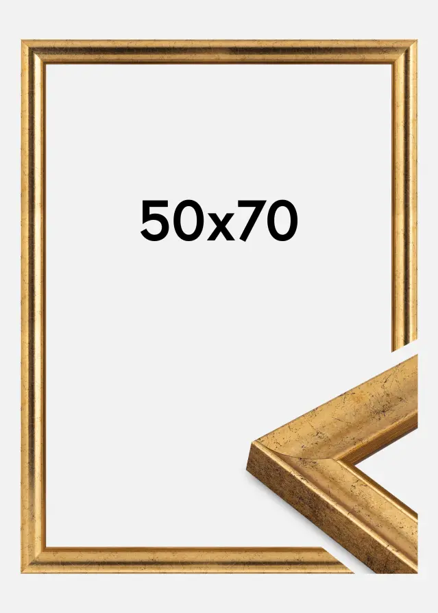 Jämtlands Ramfabrik Frame Conca Acrylic Glass Gold 50x70 cm