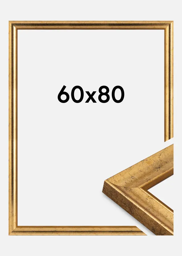 Jämtlands Ramfabrik Frame Conca Acrylic Glass Gold 60x80 cm