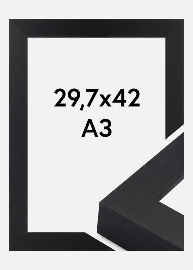 Jämtlands Ramfabrik Frame Wells Acrylic Glass Black 29.7x42 cm (A3)