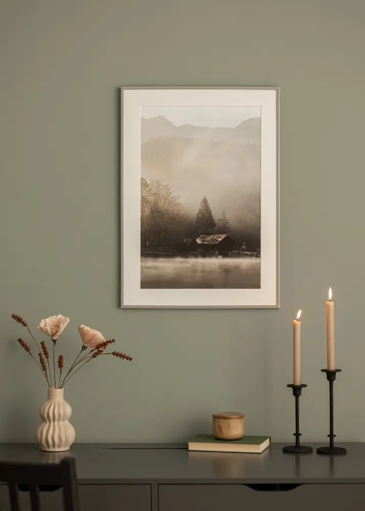 Ram med passepartou Frame New Lifestyle Earth Grey 13x18 cm - Mounts White 3,5x5 inches
