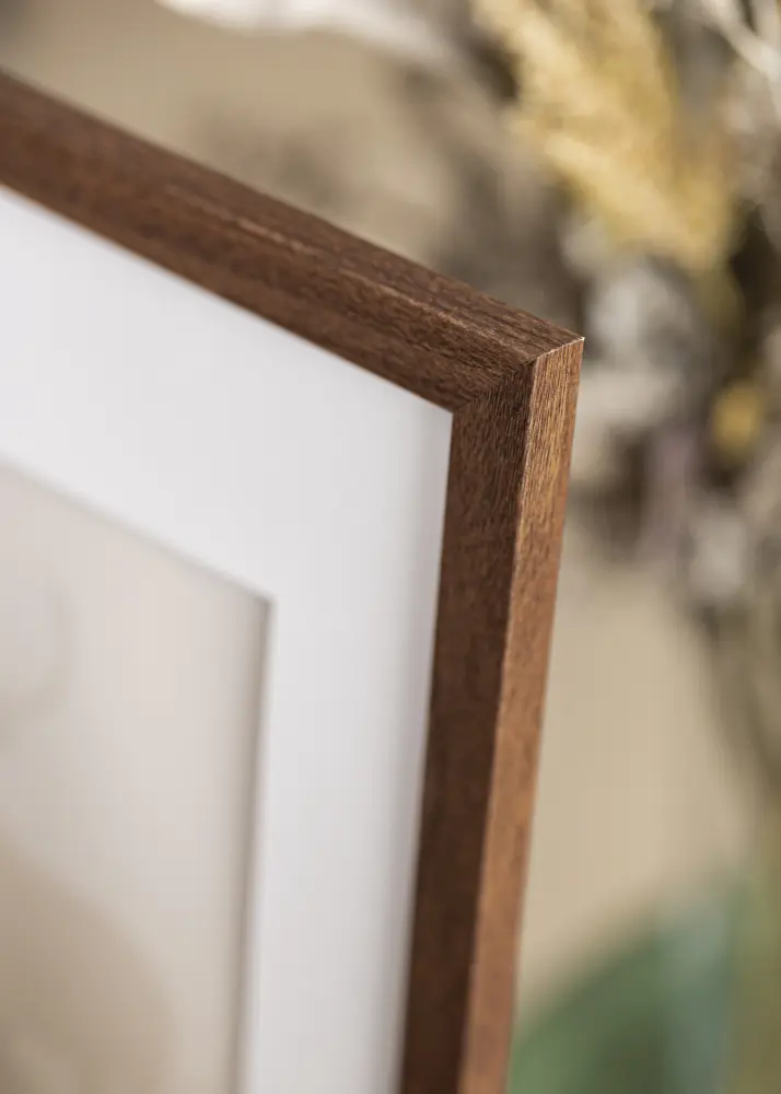Ram med passepartou Frame Stilren Warm Brown 40x40 cm - Mounts White 31x31 cm