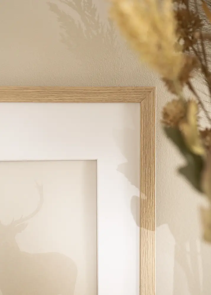 Ram med passepartou Frame Stilren Oak 70x80 cm - Mounts White 60x65 cm