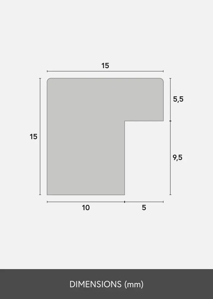 Artlink Frame Trendy Acrylic Glass Black 40x55 cm