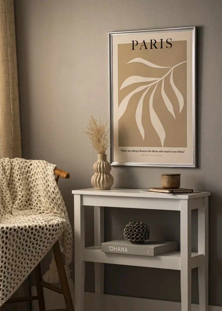 Ram med passepartou Frame Gala Silver 40x50 cm - Mounts White 29x39 cm