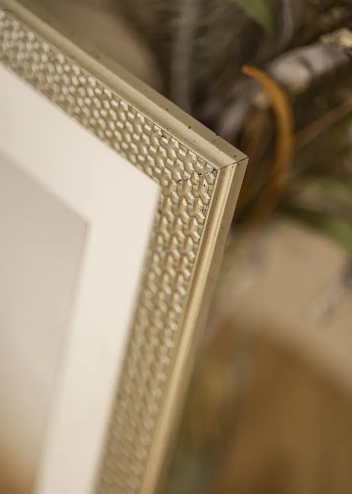 Ram med passepartou Frame Grace Silver 50x70 cm - Mounts White 15x23 inches