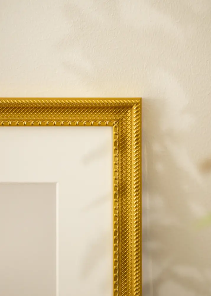 Ram med passepartou Frame Lattice Gold 40x50 cm - Mounts White 30x40 cm