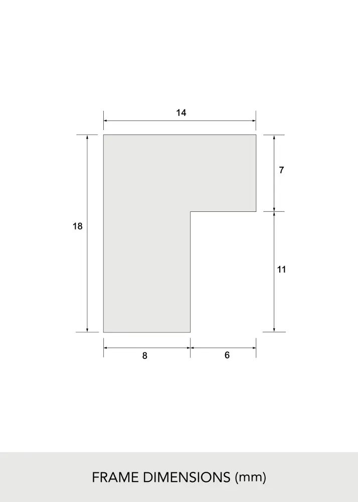 Ram med passepartou Frame Massiv Oak 50x70 cm - Mounts White 42x59.4 cm
