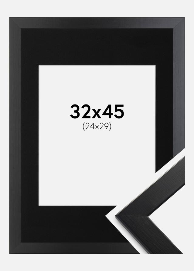 Ram med passepartou Frame Trendline Black 32x45 cm - Picture Mount Black 25x30 cm