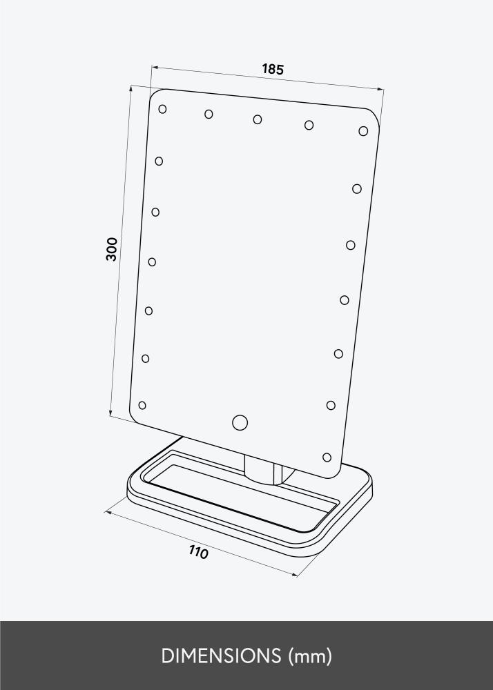 KAILA KAILA Make-up Mirror Foot White 18x30 cm