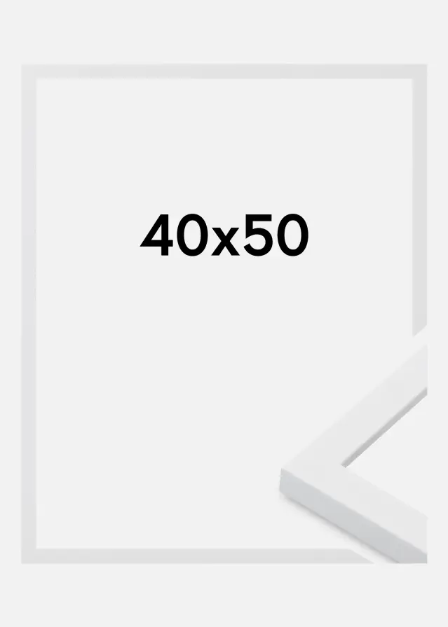 Jämtlands Ramfabrik Frame Oban Acrylic Glass White 40x50 cm