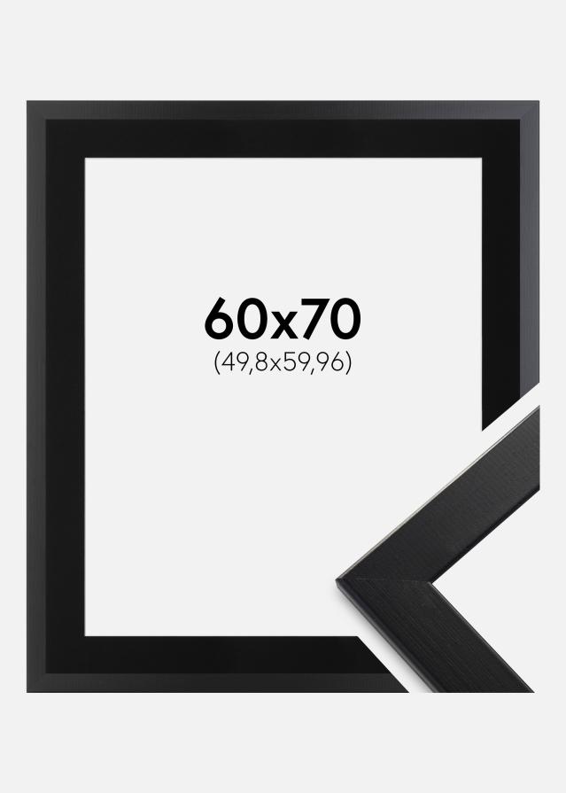 Ram med passepartou Frame Trendline Black 60x70 cm - Picture Mount Black 20x24 inches