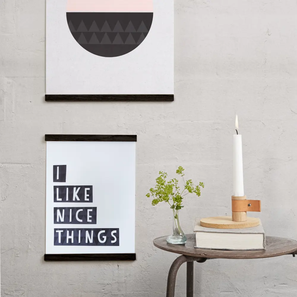 By Wirth Wall Sticks Magnets Black Oak 42 cm