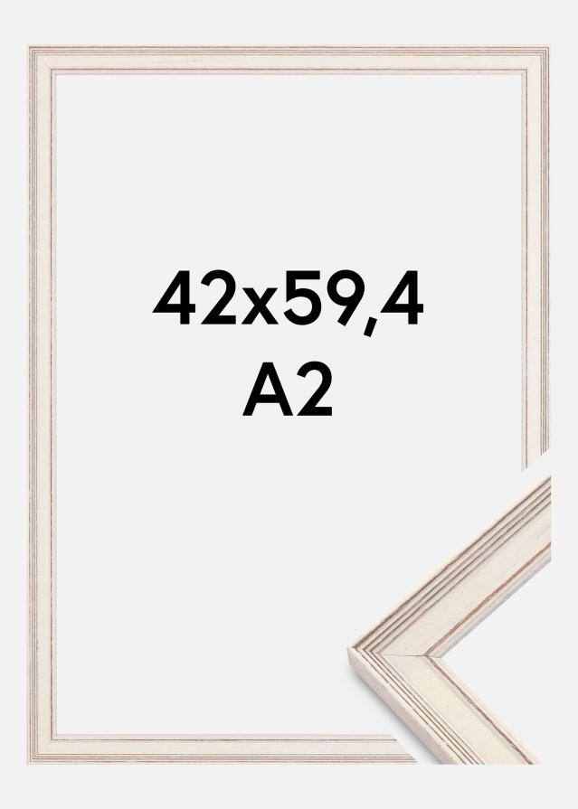 Galleri 1 Frame Shabby Chic Acrylic glass White 42x59.4 cm (A2)