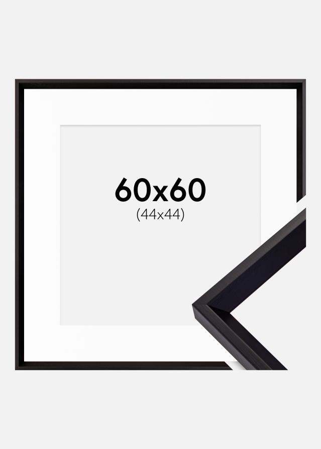 Ram med passepartou Frame Globe Black 60x60 cm - Picture Mount White 45x45 cm