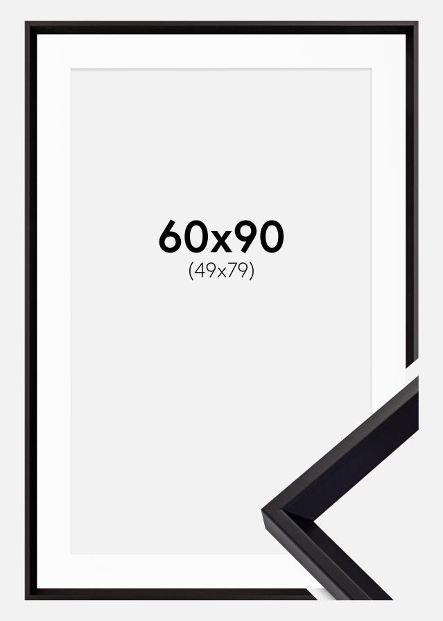 Ram med passepartou Frame Globe Black 60x90 cm - Picture Mount White 50x80 cm