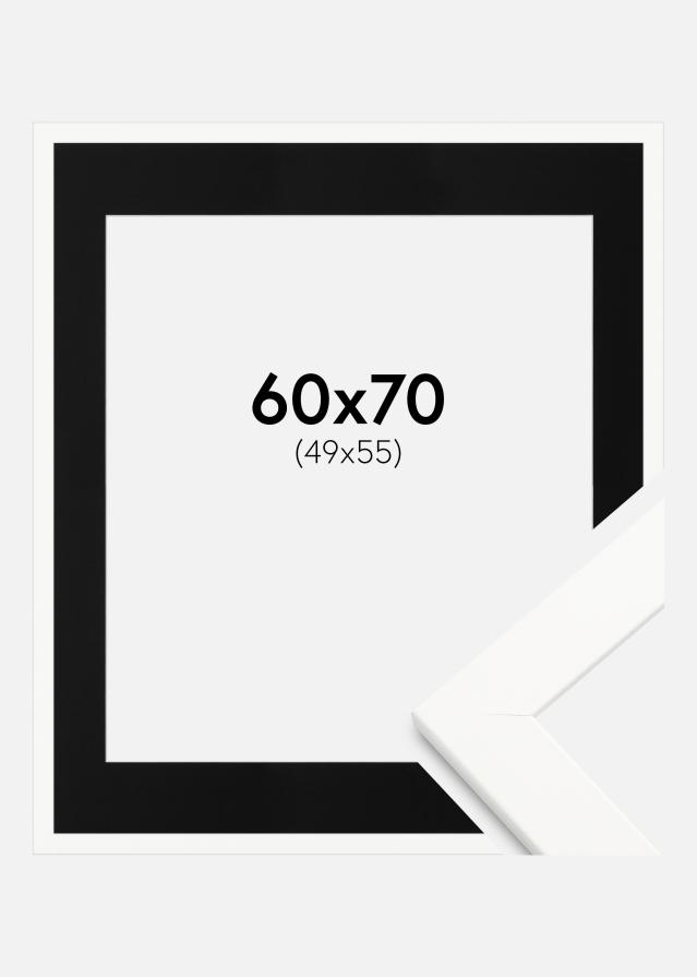 Ram med passepartou Frame Trendline White 60x70 cm - Picture Mount Black 50x56 cm