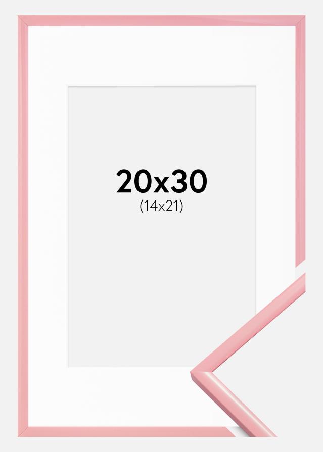 Ram med passepartou Frame New Lifestyle Pink 20x30 cm - Picture Mount White 15x22 cm