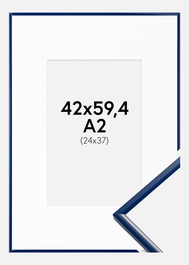 Ram med passepartou Frame New Lifestyle Blue 42x59,4 cm (A2) - Picture Mount White 25x38 cm