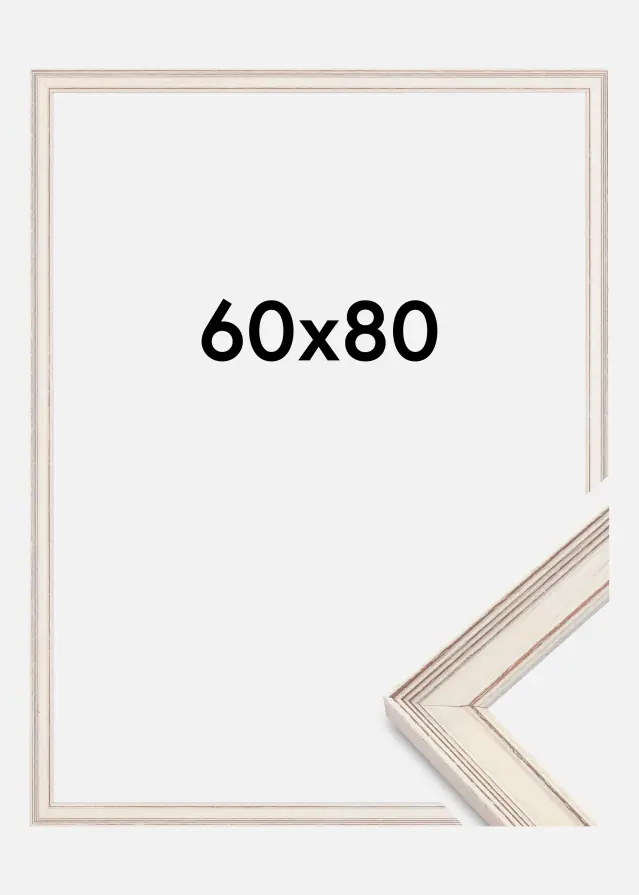 Galleri 1 Frame Shabby Chic Acrylic glass White 60x80 cm