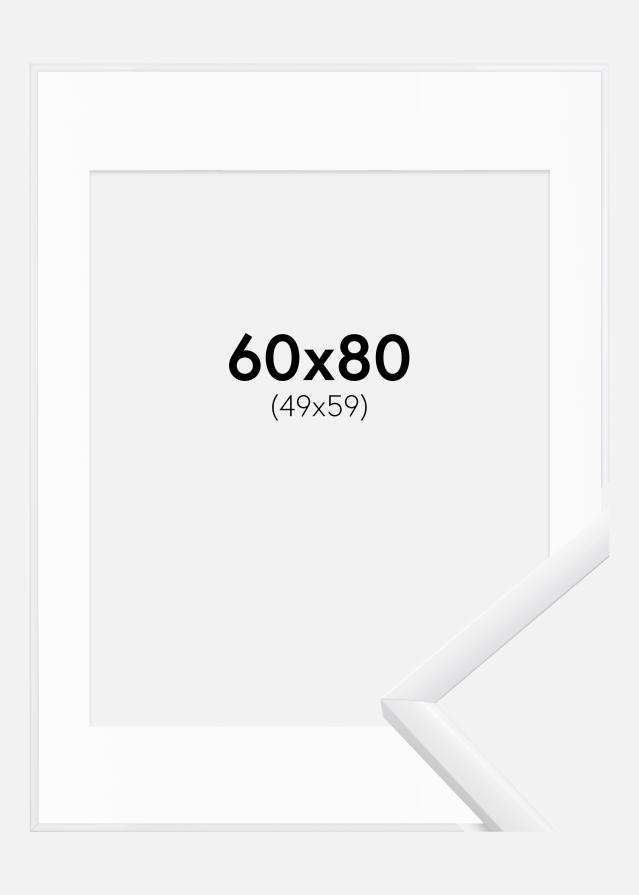 Ram med passepartou Frame New Lifestyle White 60x80 cm - Picture Mount White 50x60 cm