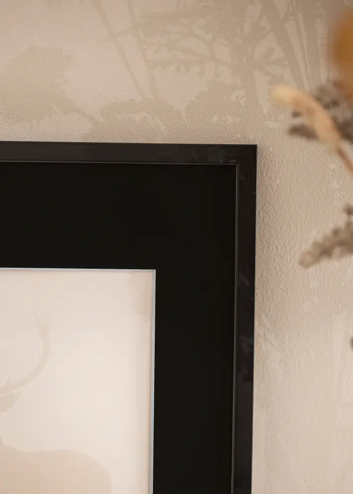 Ram med passepartou Frame Galant Black 30x40 cm - Picture Mount Black 21x29.7 cm (A4)