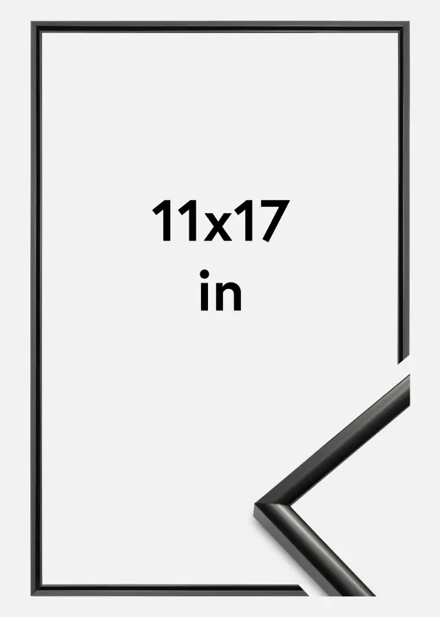 BGA Nordic Frame New Lifestyle Acrylic glass Black 11x17 inches (27,94x43,18 cm)