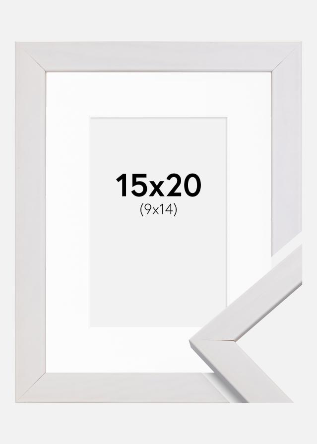 Ram med passepartou Frame Stilren White 15x20 cm - Picture Mount White 10x15 cm
