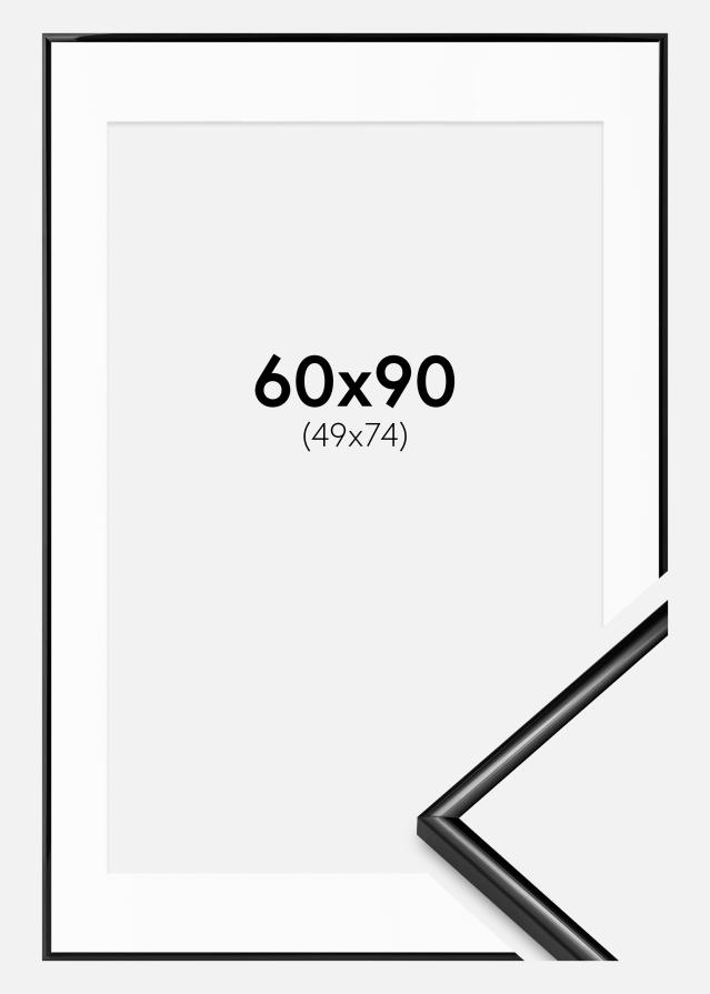Ram med passepartou Frame Scandi Black 60x90 cm - Picture Mount White 50x75 cm