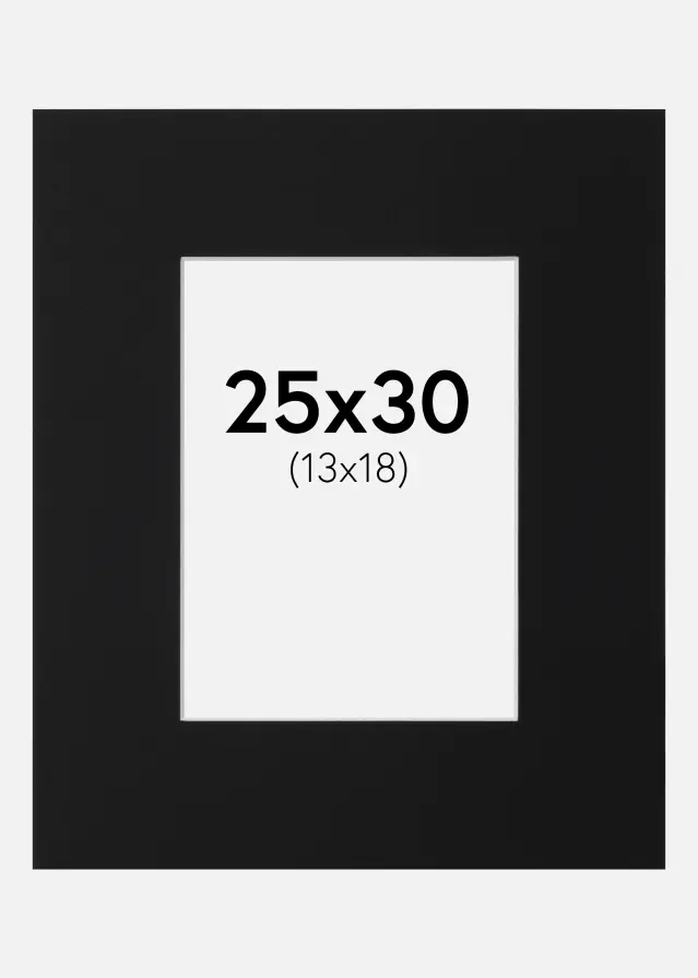 Artlink Mount Black Standard (White Core) 25x30 cm (13x18)