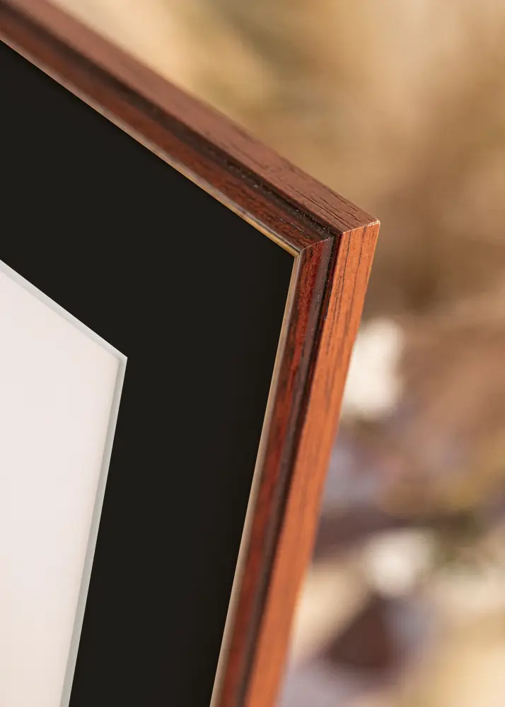 Ram med passepartou Frame Horndal Brown 40x60 cm - Picture Mount Black 32.9x48.3 cm (A3+)