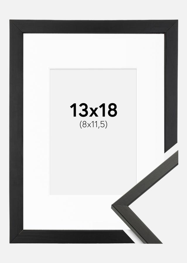 Ram med passepartou Frame Galant Black 13x18 cm - Picture Mount White 9x12 cm