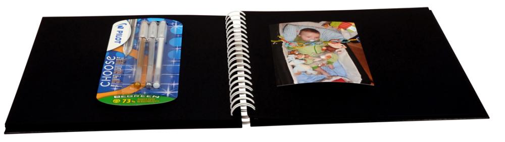 Estancia Square Spiral bound photo album Black - 25x25 cm (80 Black pages / 40 sheets)