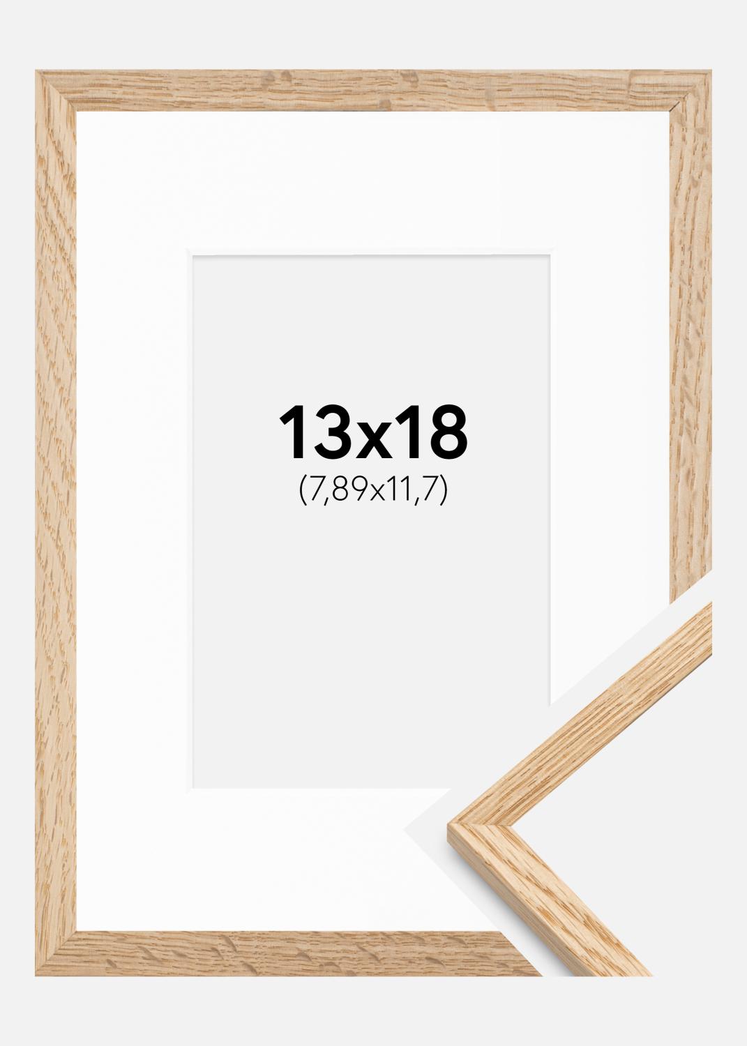 Product Image for Frame Narrow Oak 13x18 cm - Picture Mount White 3.5x5 inches