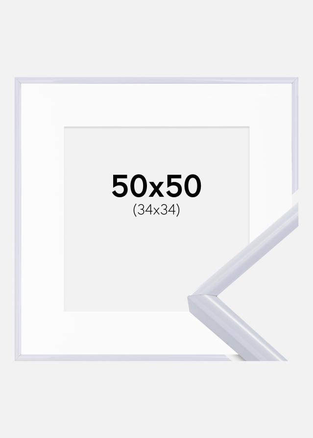 Ram med passepartou Frame Victoria White 50x50 cm - Picture Mount White 35x35 cm