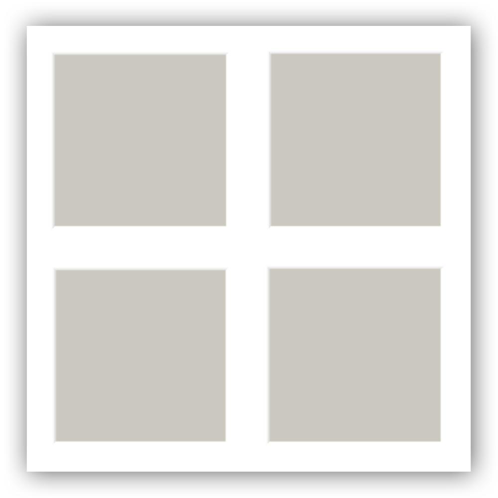 Galleri 1 Mount White 60x60 cm - Collage 4 Pictures (24x24 cm)