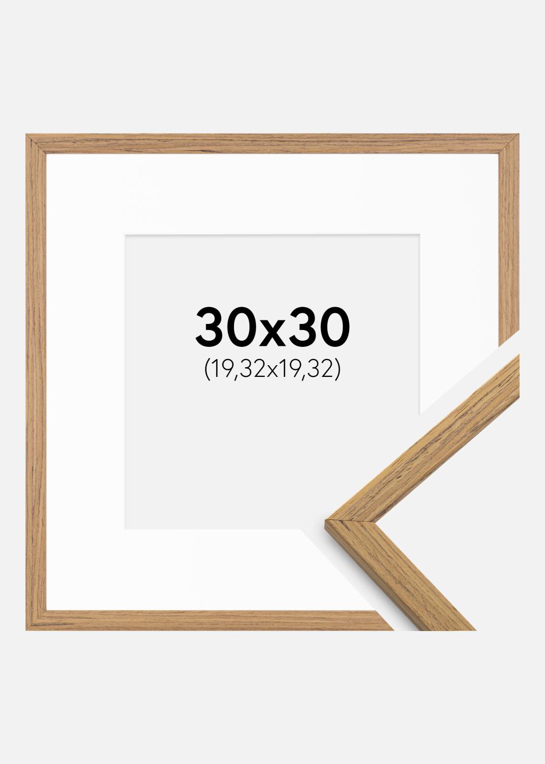Product Image for Frame Edsbyn Teak 30x30 cm - Picture Mount White 8x8 inches