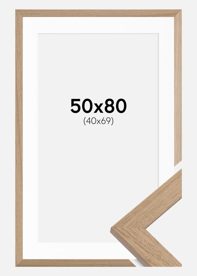 Ram med passepartou Frame Trendline Oak 50x80 cm - Picture Mount White 41x70 cm